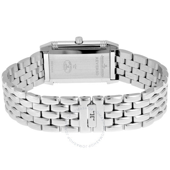 ساعة جيجر لوكولتر ريفيرسو للسيدات بمينا أبيض وستانلس ستيل