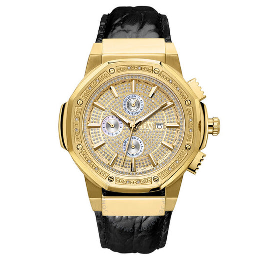 JBW, 10 YR Anniversary Saxon 0.16 ctw Diamond and 18K Gold-plated Men's Watch
