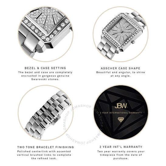 JBW, Cristal 28 Jewelry Set Silver-tone Dial Ladies Watch