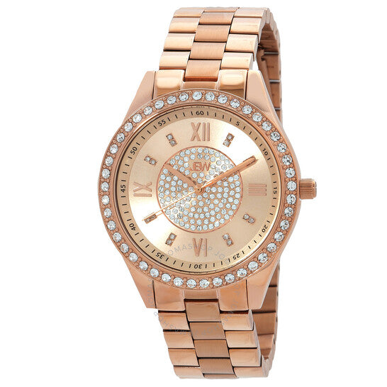 JBW, Mondrian Jewelry Set Rose Gold-tone Dial Ladies Watch