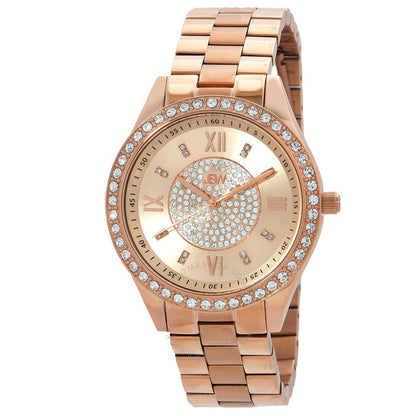 JBW, Mondrian Jewelry Set Rose Gold-tone Dial Ladies Watch