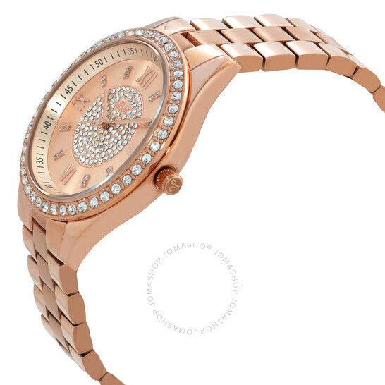 JBW, Mondrian Jewelry Set Rose Gold-tone Dial Ladies Watch