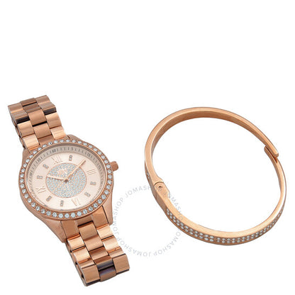 JBW, Mondrian Jewelry Set Rose Gold-tone Dial Ladies Watch