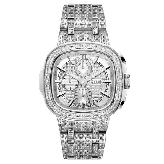 JBW, Platinum Series Chronograph Silver-tone Dial Men's Watch