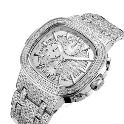 JBW, Platinum Series Chronograph Silver-tone Dial Men's Watch