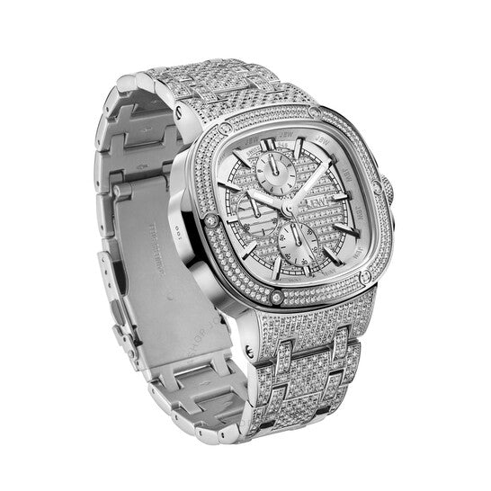 JBW, Platinum Series Chronograph Silver-tone Dial Men's Watch