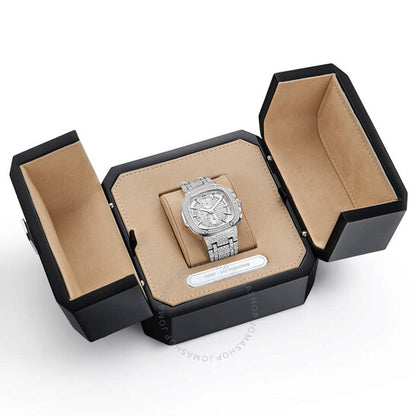 JBW, Platinum Series Chronograph Silver-tone Dial Men's Watch