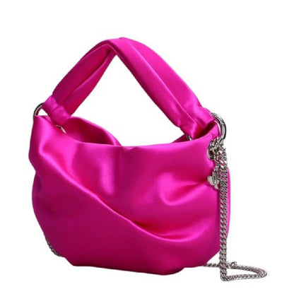 Bonny Pink Satin Top Handle Bag