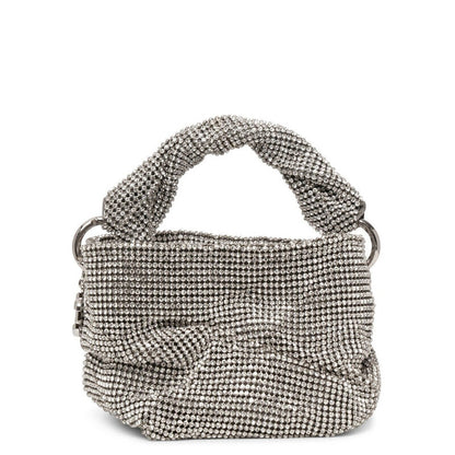 Bonny Silver Crystal-Embellished Mini Bag