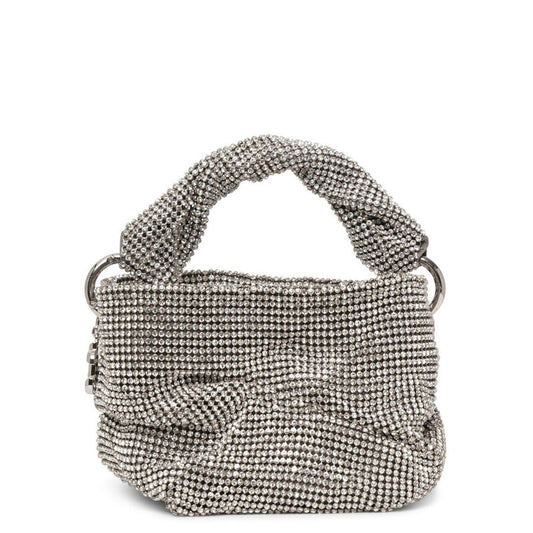 Bonny Silver Crystal-Embellished Mini Bag