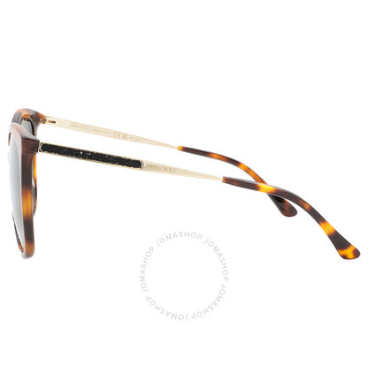 نظارة شمسية نسائية من جيمي تشو، بتصميم فراشة متدرجة اللون، باللون البني