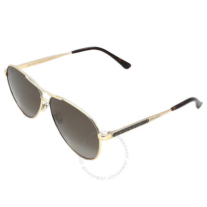 نظارة شمسية نسائية من جيمي تشو، لون بني متدرج، بتصميم بايلوت