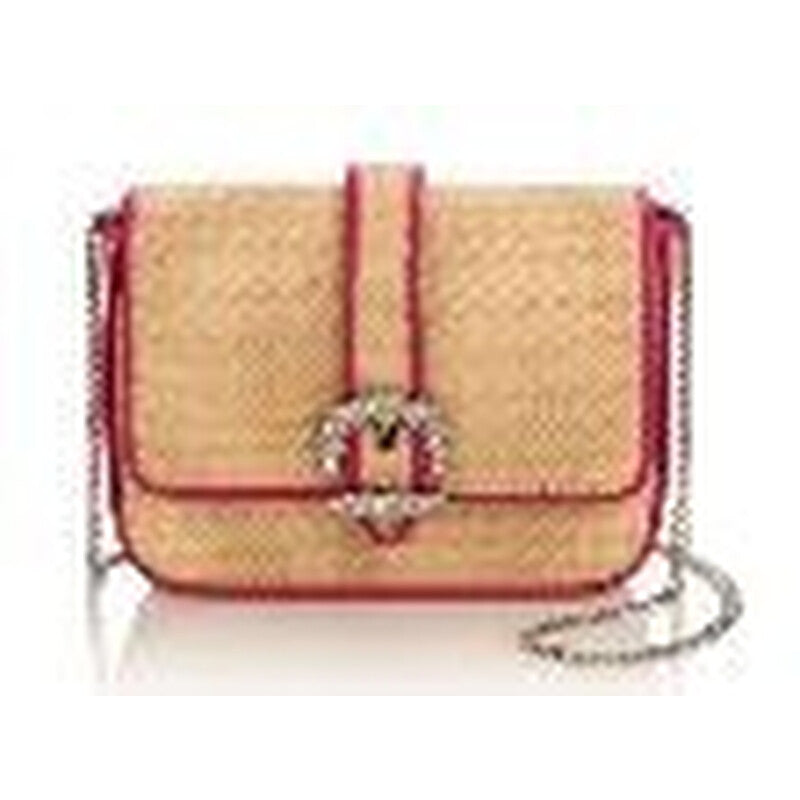 Cheri Raffia and Leather Crossbody