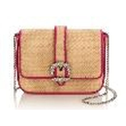 Cheri Raffia and Leather Crossbody