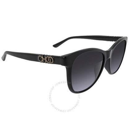 Jimmy Choo, Dark Grey Gradient Butterfly Ladies Sunglasses
