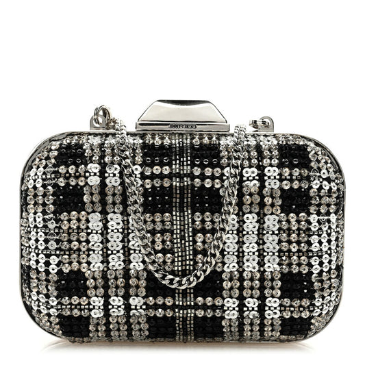 Micro Cloud Sequin-Embellished Clutch