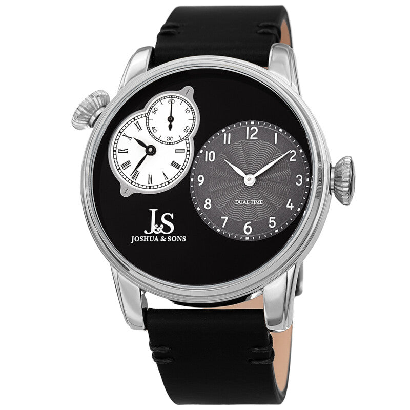Dual Time Quartz Black Dial Men's Watch