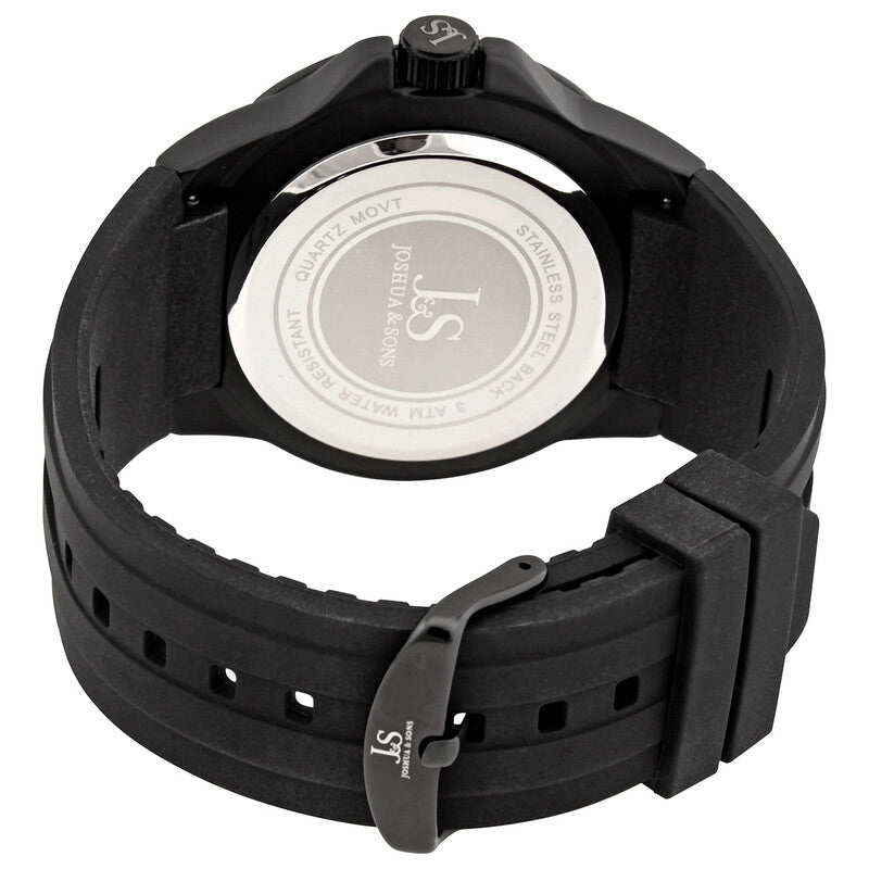 Quartz Black Dial Black Silicone Men's Watch