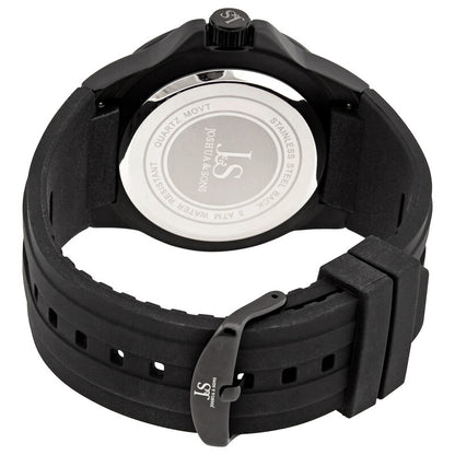 Quartz Black Dial Black Silicone Men's Watch