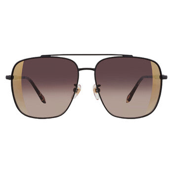 Brown Gradient Mirror Gold Navigator Ladies Sunglasses