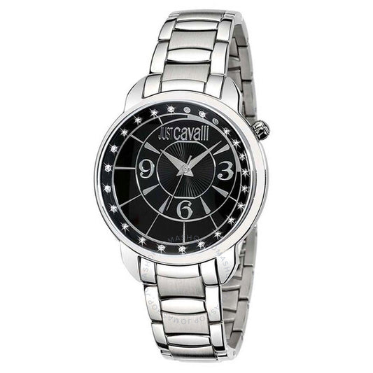جاست كافالي، ساعة نسائية عصرية بمينا أسود