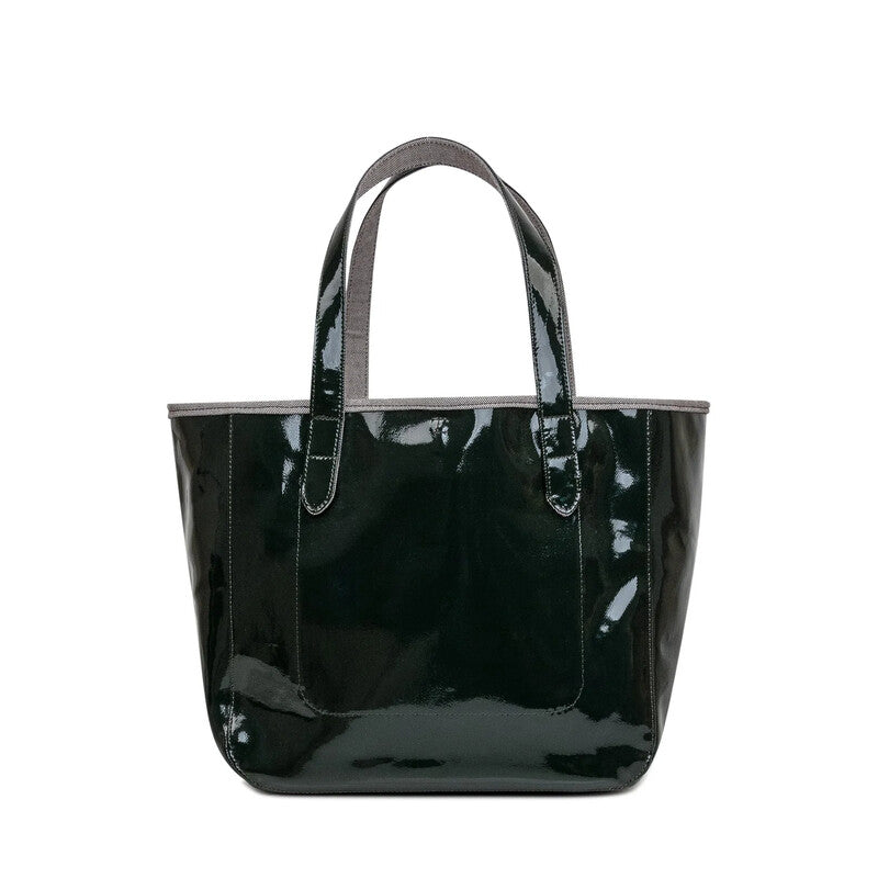 Coated Denim Belt Tote Bag