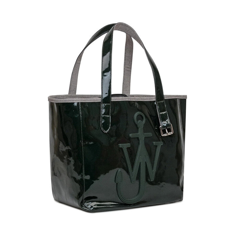 Coated Denim Belt Tote Bag