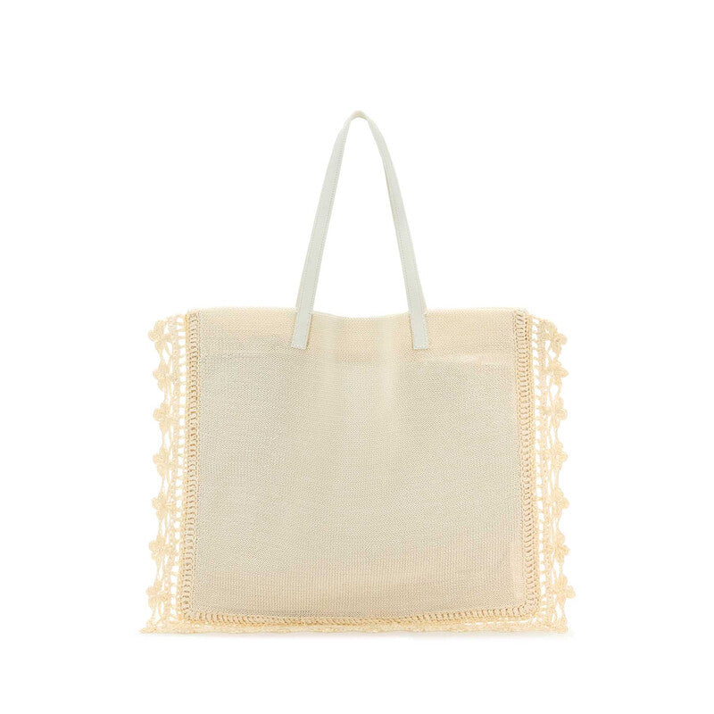 J.W. Anderson Ivory Crochet Shopping Bag