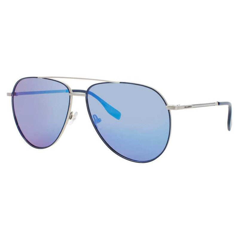 Men's Blue Rectangular Sunglasses