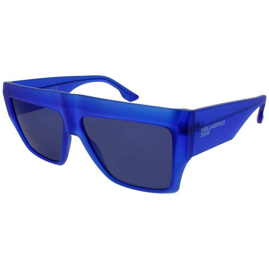 Men's Blue Rectangular Sunglasses
