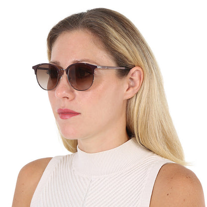 Brown Gradient Oval Ladies Sunglasses