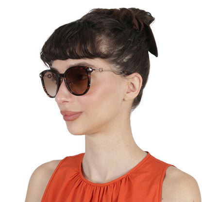 Brown Gradient Oval Ladies Sunglasses