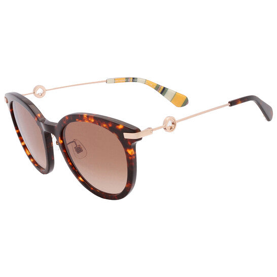 Brown Gradient Oval Ladies Sunglasses