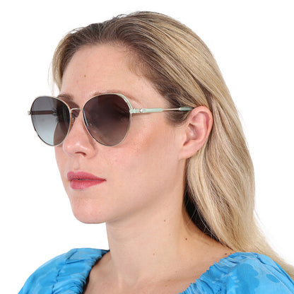 Grey Shaded Green Pilot Ladies Sunglasses