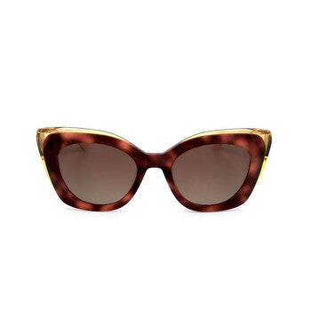 Ladies Brown Round Sunglasses