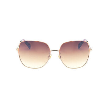 Ladies Gold Tone Square Sunglasses