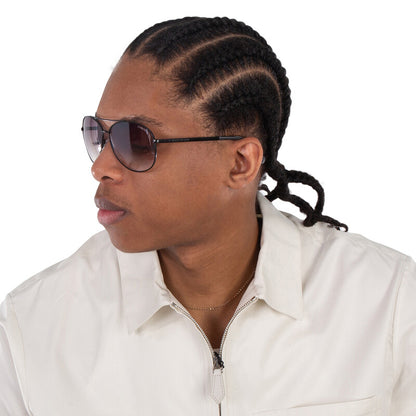 New York Brown Mirror Pilot Men's Sunglasses