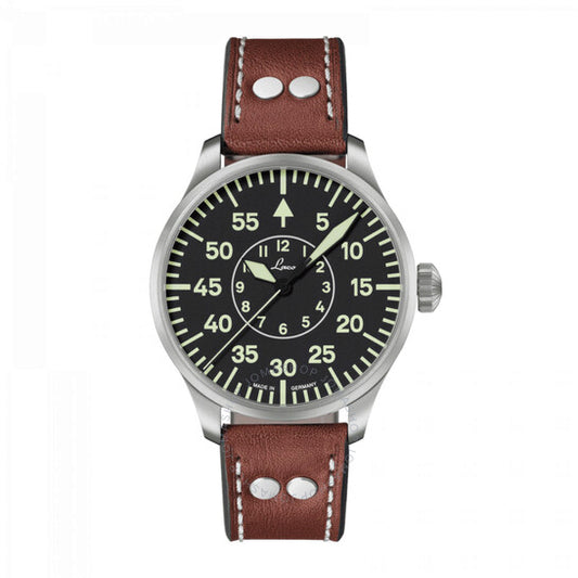 ساعة لاكو آخن الأوتوماتيكية للرجال بمينا أسود