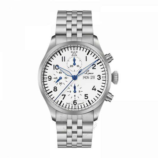 Laco, Kiel 2 Weiss Chronograph Automatic White Dial Men's Watch
