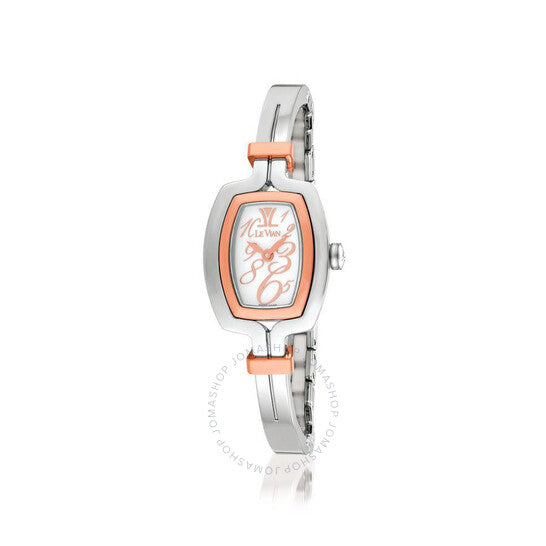 ساعة Le Vian للسيدات بسوار من الكوارتز ومينا أبيض