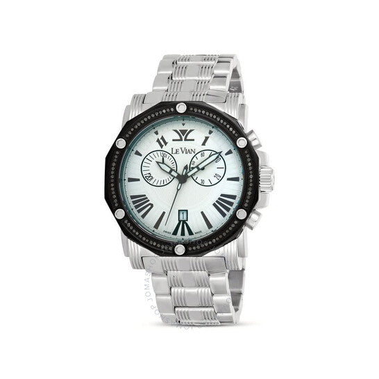 Le Vian, Time Chronograph Quartz Diamond White Dial Ladies Watch