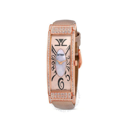 ساعة Le Vian Time Quartz Diamond Pink Dial للسيدات