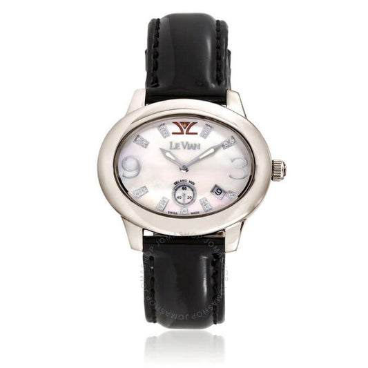 ساعة Le Vian Time Quartz للرجال بمينا أبيض