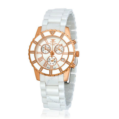 Le Vian, Time Chronograph Quartz Diamond White Dial Ladies Watch