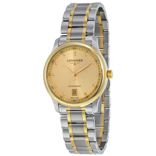 Longines, Master Automatic Diamond Champagne Dial Men's Watch