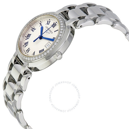Longines, Prima Luna Silver Dial Diamond Ladies Watch