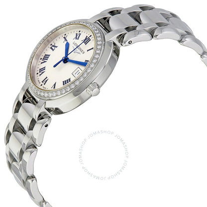 Longines, Prima Luna Silver Dial Diamond Ladies Watch