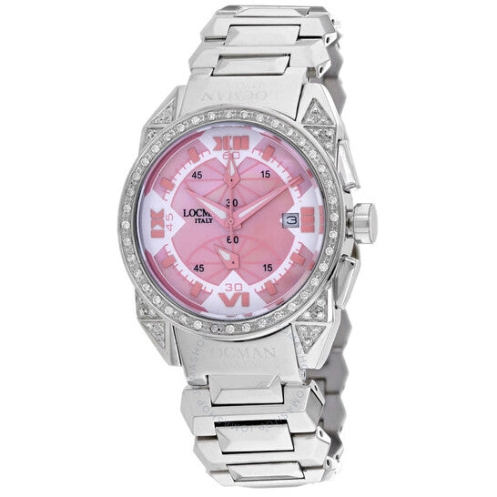 Locman, Cavallo Pazzo Chronograph Quartz Pink Dial Ladies Watch