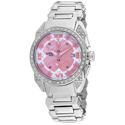 Locman, Cavallo Pazzo Chronograph Quartz Pink Dial Ladies Watch