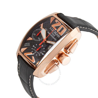 Locman, Panorama Chronograph Automatic Black Dial Men's Watch